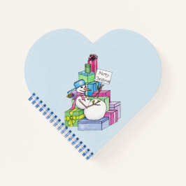 Snowman die cadeaus koelt notitieboek