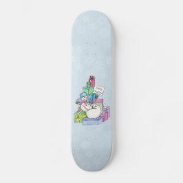 Snowman die cadeaus koelt persoonlijk skateboard