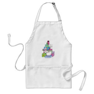 Snowman die cadeaus koelt standaard schort