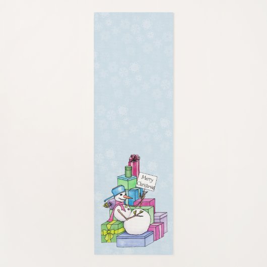 Snowman die cadeaus koelt yogamat (Voorkant)
