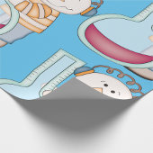 Snowman die de temperatuur controleert cadeaupapier