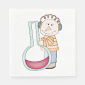 Snowman die de temperatuur controleert servet (Voorkant)