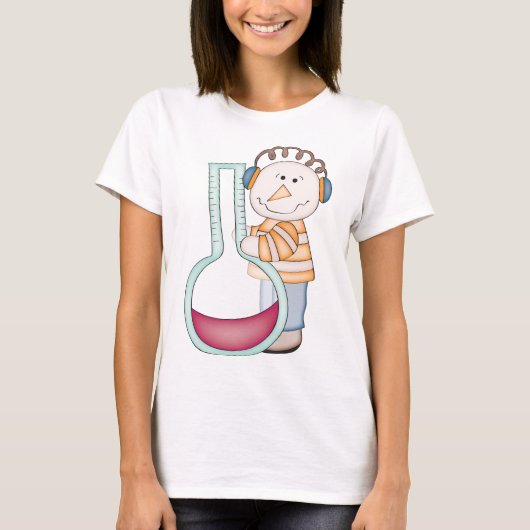 Snowman die de temperatuur controleert t-shirt (Voorkant)