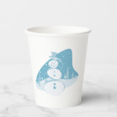 Snowman die een bovenste hoed heeft papieren bekers (Voorkant)