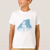 Snowman die een bovenste hoed heeft t-shirt (Voorkant)