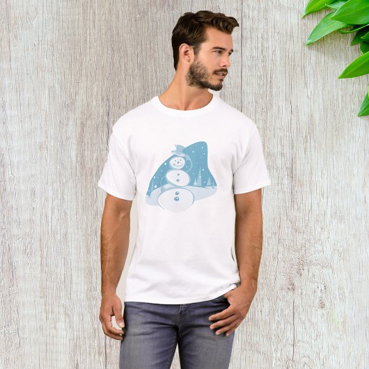 Snowman die een bovenste hoed heeft t-shirt