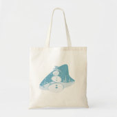 Snowman die een bovenste hoed heeft tote bag (Voorkant)