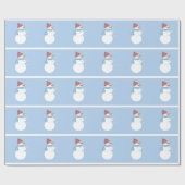 Snowman die een Magische Snowflake vasthoudt Cadeaupapier (Vlak)
