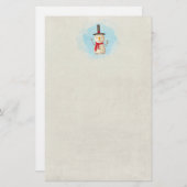 Snowman die met kerst waait en glimlacht briefpapier (Voorkant / Achterkant)