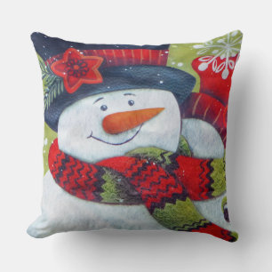 Snowman die Scarf Pillow leidt Kussen