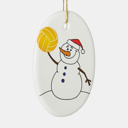 Snowman die waterpolobalwerend ornament gooit. (Rechts)