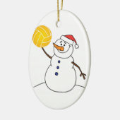 Snowman die waterpolobalwerend ornament gooit. (Links)