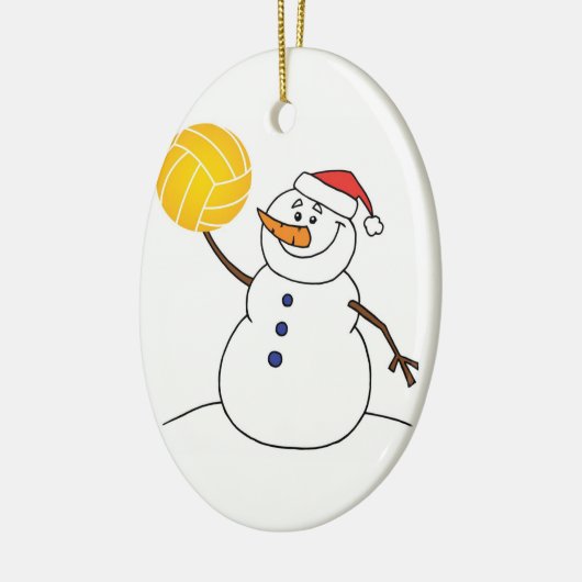 Snowman die waterpolobalwerend ornament gooit. (Links)