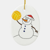 Snowman die waterpolobalwerend ornament gooit. (Voorkant)