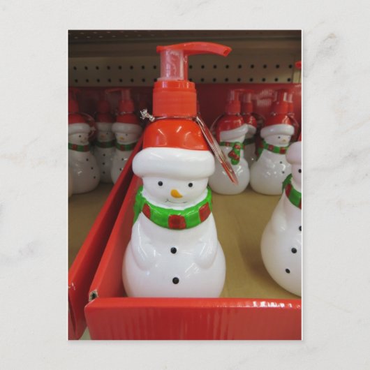 Snowman Dispenser Briefkaart (Voorkant)