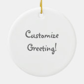 Snowman DJ Holiday Dance Party Keramisch Ornament (Achterkant)