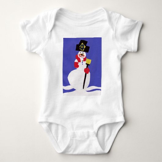 Snowman door VictoriaShaylee Romper (Voorkant)