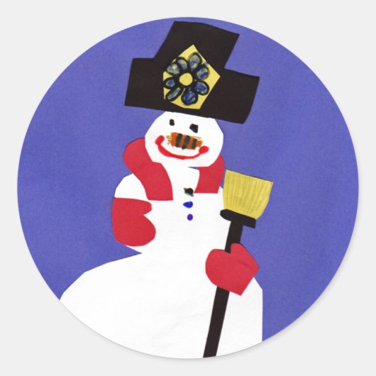 Snowman door VictoriaShaylee Ronde Sticker (Voorkant)