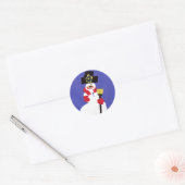 Snowman door VictoriaShaylee Ronde Sticker (Envelop)