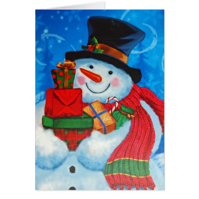 Snowman dragende Gifts (Voorkant)