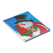 Snowman dragende Gifts Notitieblok (Schuin)