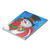 Snowman dragende Gifts Notitieblok (Linkerzijde)