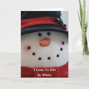 Snowman Dream Card Feestdagen Kaart