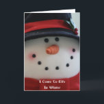 Snowman Dream Kaart<br><div class="desc">Ik kom tot leven in de winter Ik hou er niet van om alleen te zijn Zou je me een mooie vrouw kunnen bouwen? Alsjeblieft, donzige sneeuw niet steen! Twee kinder zou zo mooi zijn We kunnen spelen en lachen en zingen. Als de warme regenval van april komt, smelten we...</div>