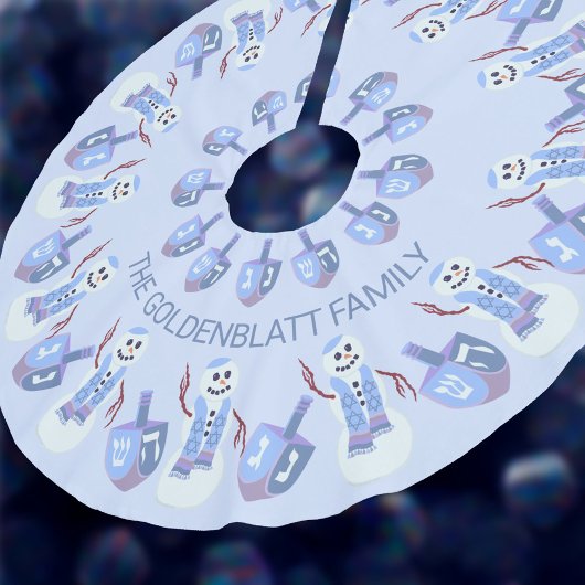 Snowman Dreidels Hanukkah Pattern Chrismukkah Kerstboom Rok