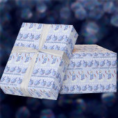 Snowman Dreidels Schattige gepersonaliseerde Happy Cadeaupapier