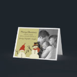 Snowman Duo Holiday Kaart, Sage Feestdagen Kaart<br><div class="desc">Verstuur je familie- en vriendschapsvakantiewensen met deze leuke en grillige Snowman Duo Holiday Greeting Kaart met een paar leuke sneeuwmannen op een sage achtergrond. Pas aan met uw eigen foto en het gepersonaliseerde bericht van uw keus. Klik op "Aanpassen" om aanvullende aanpassingsopties te vinden.</div>