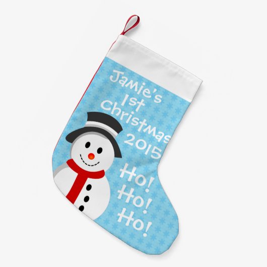 Snowman - Eerste Kerstmis Kleine Kerstsok (Voorkant (Hangend))