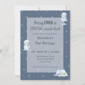 Snowman eerste verjaardag uitnodiging (Voorkant)