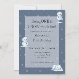 Snowman eerste verjaardag uitnodiging