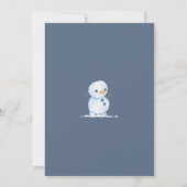 Snowman eerste verjaardag uitnodiging (Achterkant)