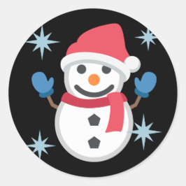 Snowman Emoji Ronde Sticker
