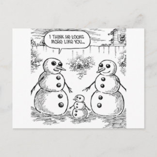 Snowman en Baby Briefkaart
