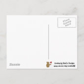 Snowman en Beer vrienden Feestdagenkaart (Achterkant)