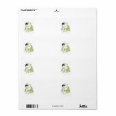 Snowman en Bluebird Address Label (Full Sheet)