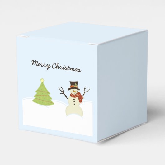 Snowman en Boom Bedankdoosjes (Voorkant Zijde)