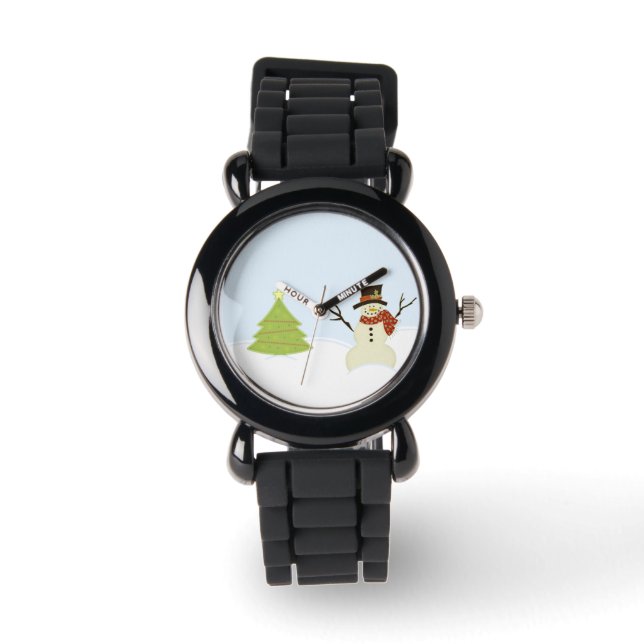 Snowman en Boom Horloge (Voorkant)