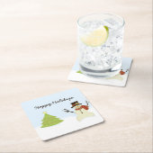 Snowman en Boom Kartonnen Onderzetters (Insitu)