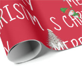 Snowman en Boom met vrolijk kerstfeest Cadeaupapier (Rol Hoek)