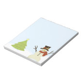 Snowman en Boom Notitieblok (Linkerzijde)