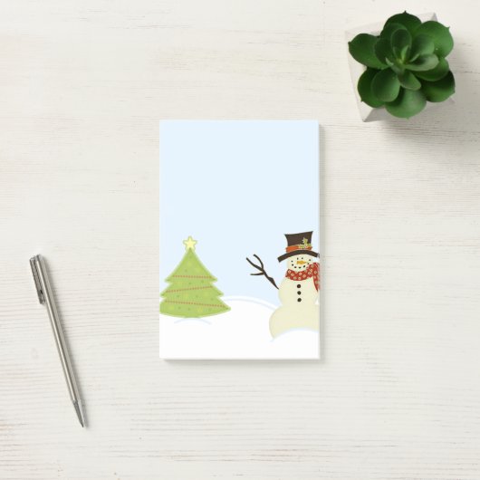 Snowman en Boom Post-it® Notes (Kantoor)