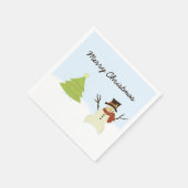 Snowman en Boom Servetten (Hoek)