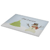 Snowman en Boom Snijplank (Hoek)