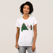 Snowman en boom t-shirt (Voorkant volledig)
