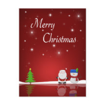 Snowman en Briefkaart voor de feestdagen van de fe