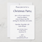 Snowman en Dierenuitnodiging voor de kerst Kaart (Achterkant)